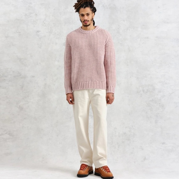 Wax London Other - Wax London Wilde Boxy Crew Thick Heavyweight Knit in Pink Wool Blend Size Large